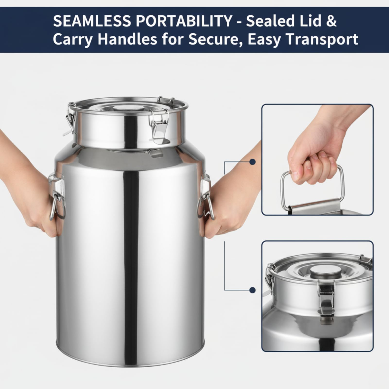 Amazon.com: GOVNPJ Stainless Steel Milk Can, 1.32 Gallon Milk